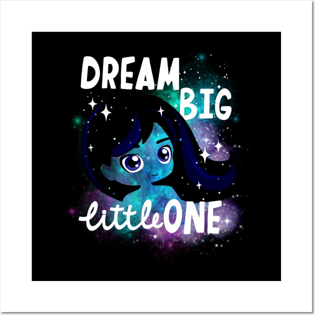 Dream Big Little One Stars Night Sky Wall Art by DetourShirts